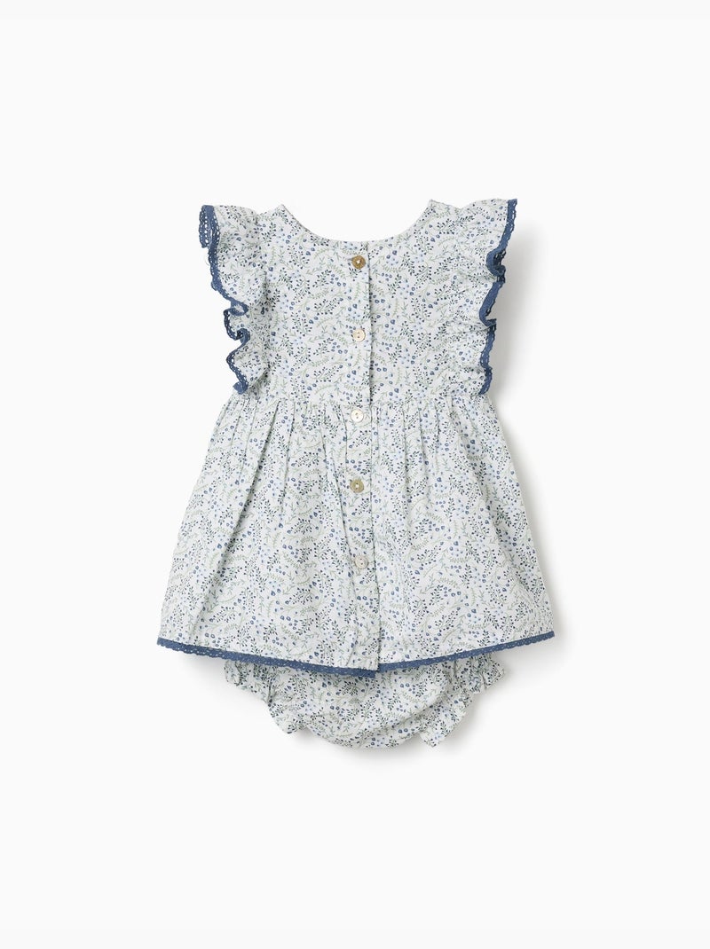 Vestido + cubrepañal de algodón con motivo floral You&Me Beige claro - Kiabi