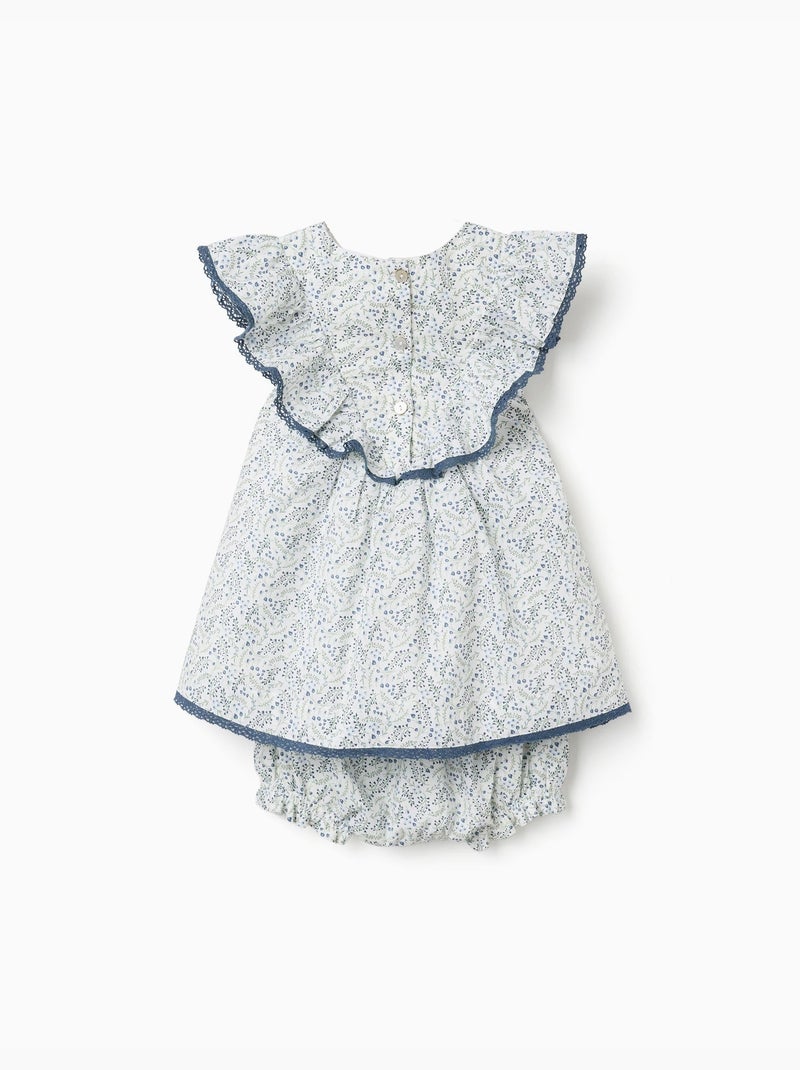 Vestido + cubrepañal de algodón y con motivo floral You&Me Beige claro - Kiabi