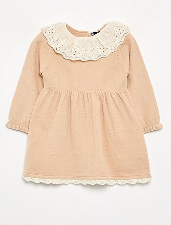 Vestido cuello Claudine + leotardos