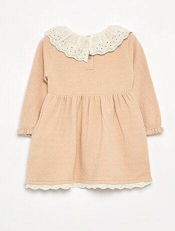 Vestido cuello Claudine + leotardos