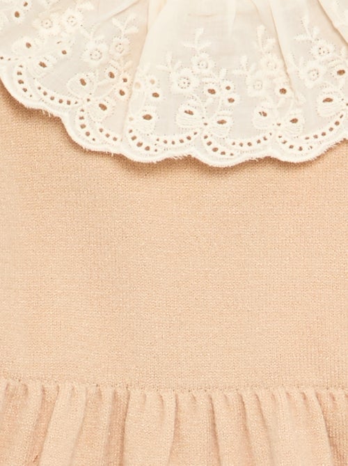 Vestido cuello Claudine + leotardos - Kiabi