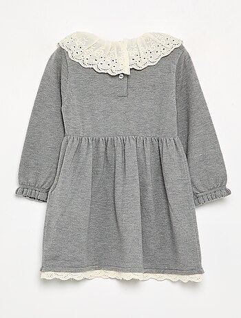 Vestido cuello Claudine + leotardos