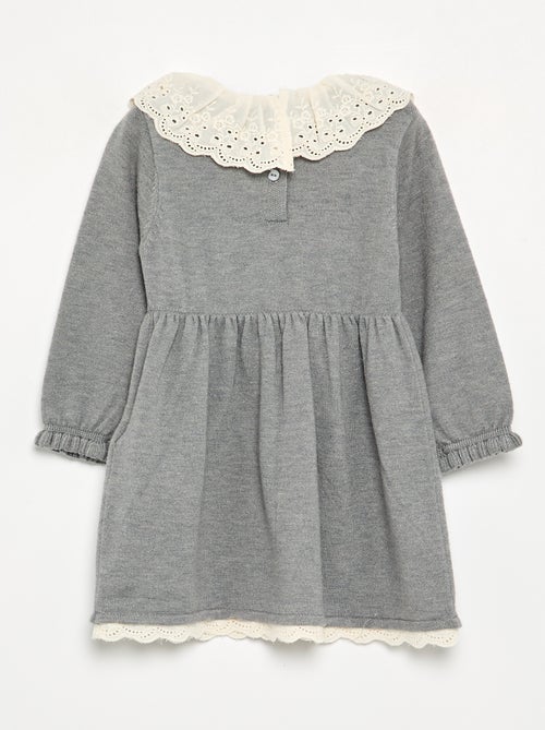 Vestido cuello Claudine + leotardos - Kiabi
