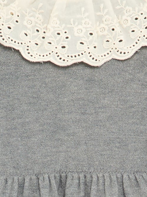 Vestido cuello Claudine + leotardos - Kiabi