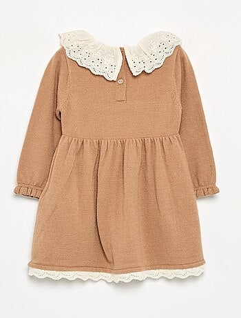 Vestido cuello Claudine + leotardos