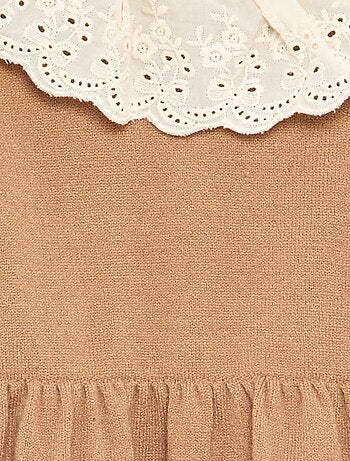 Vestido cuello Claudine + leotardos