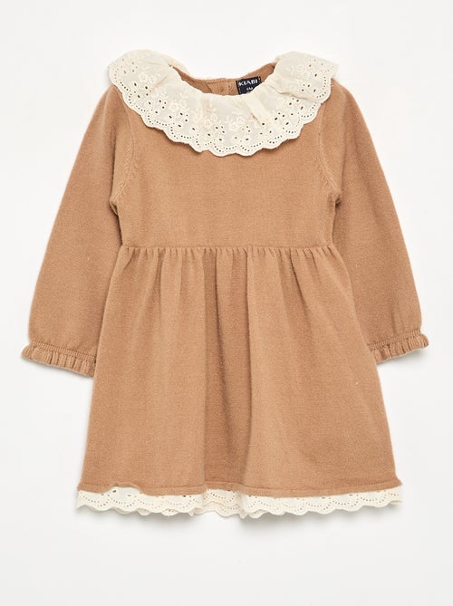 Vestido cuello Claudine + leotardos - Kiabi