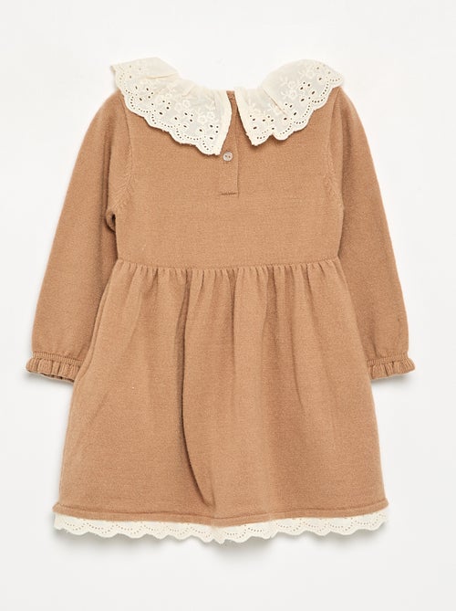 Vestido cuello Claudine + leotardos - Kiabi
