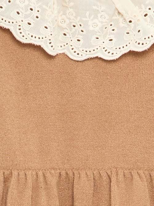 Vestido cuello Claudine + leotardos - Kiabi
