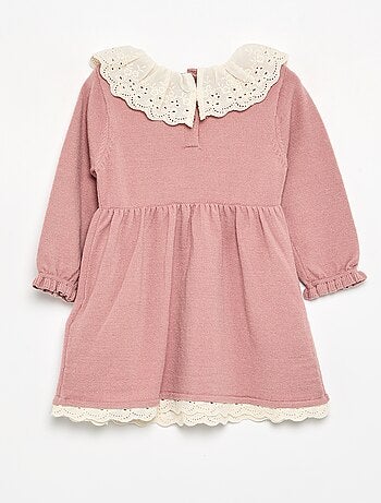 Vestido cuello Claudine + leotardos