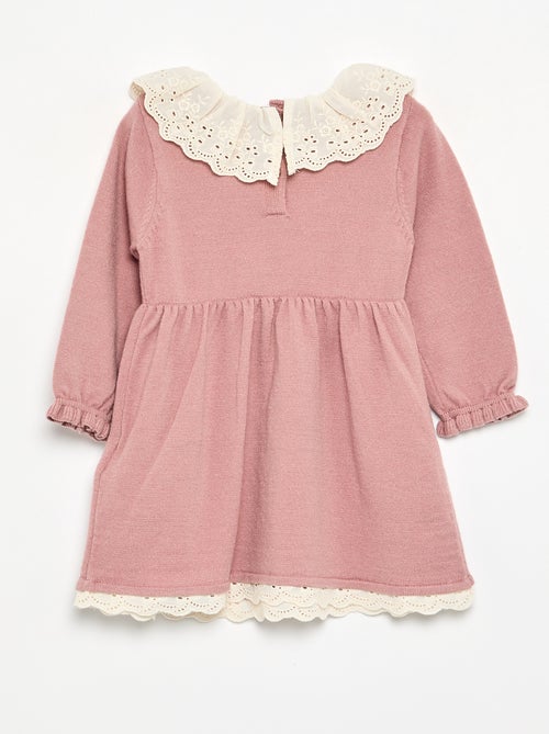 Vestido cuello Claudine + leotardos - Kiabi