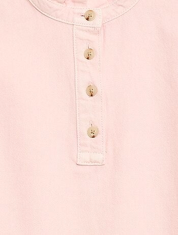 Vestido cuello mao en vaquero