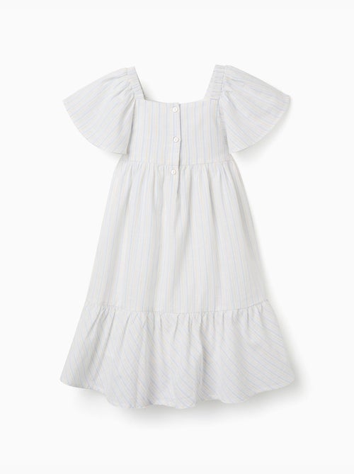 Vestido de algodón a rayas con forro B&S - Kiabi