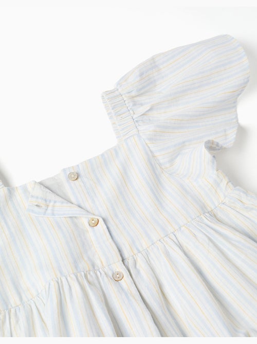 Vestido de algodón a rayas con forro B&S - Kiabi
