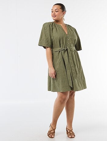 Vestido de algodón con bordado inglés