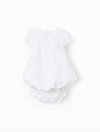 Vestido de algodón con efecto globo