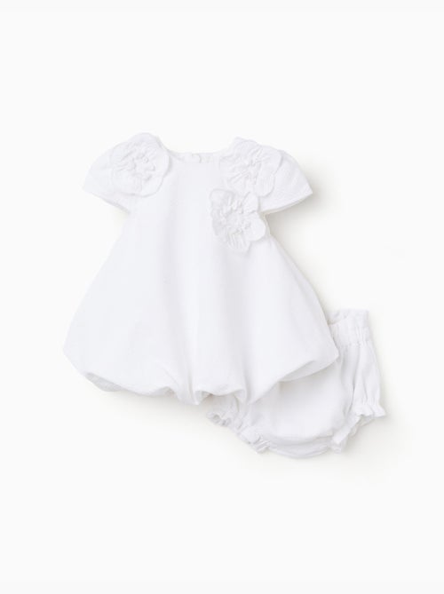 Vestido de algodón con efecto globo - Kiabi