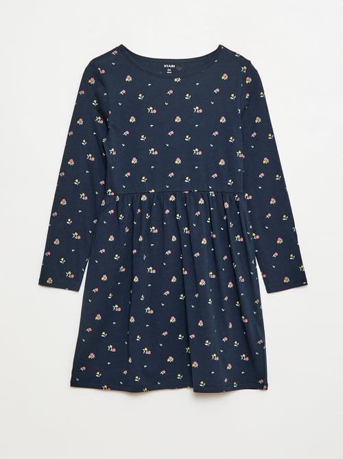 Vestido de algodón con estampado - Kiabi