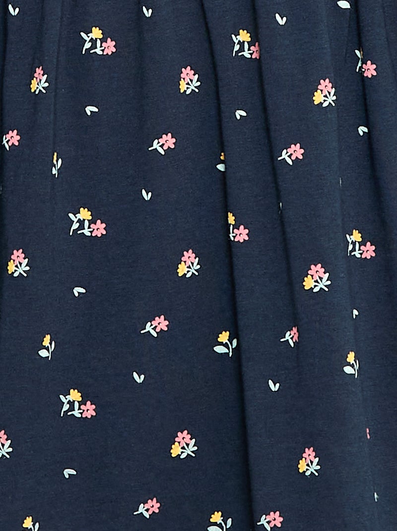 Vestido de algodón con estampado Azul - Kiabi