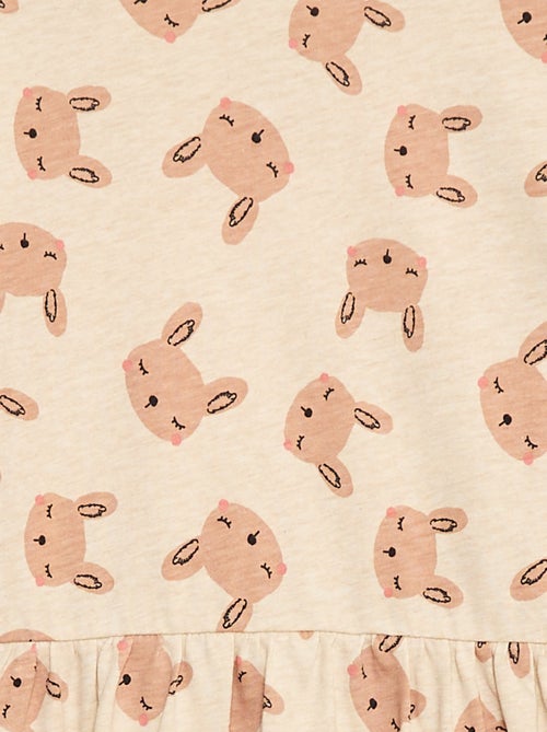 Vestido de algodón con estampado - Kiabi