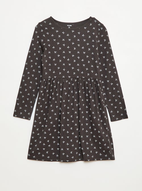 Vestido de algodón con estampado - Kiabi