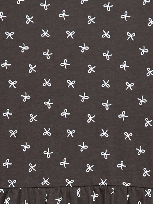 Vestido de algodón con estampado - Kiabi