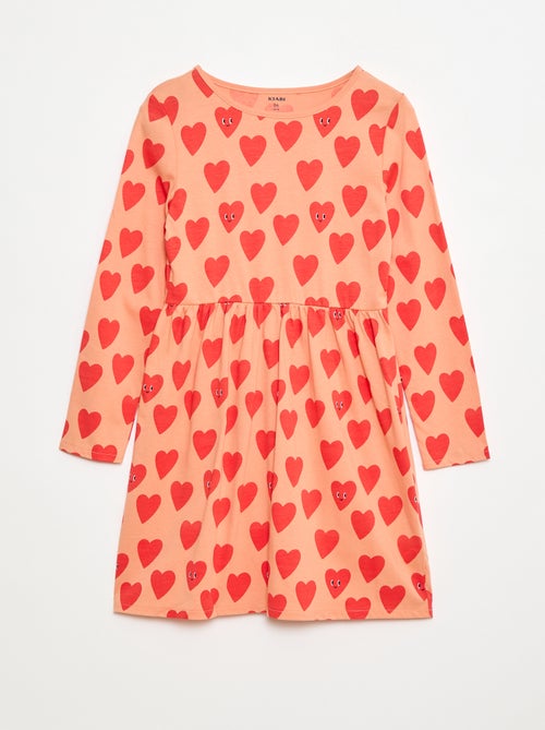 Vestido de algodón con estampado - Kiabi