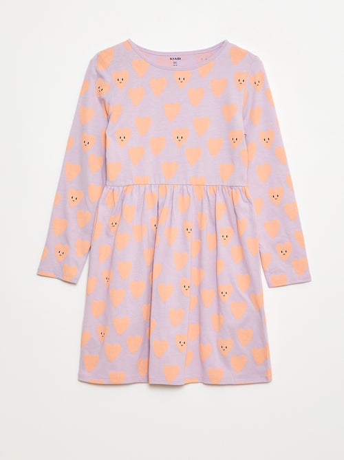 Vestido de algodón con estampado - Kiabi