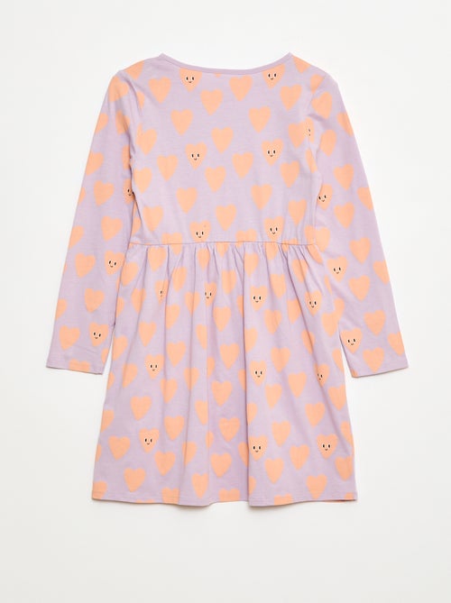 Vestido de algodón con estampado - Kiabi