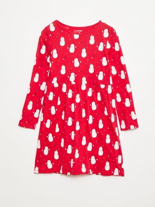 Vestido de algodón con estampado - Kiabi