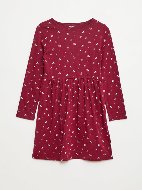 Vestido de algodón con estampado - Kiabi