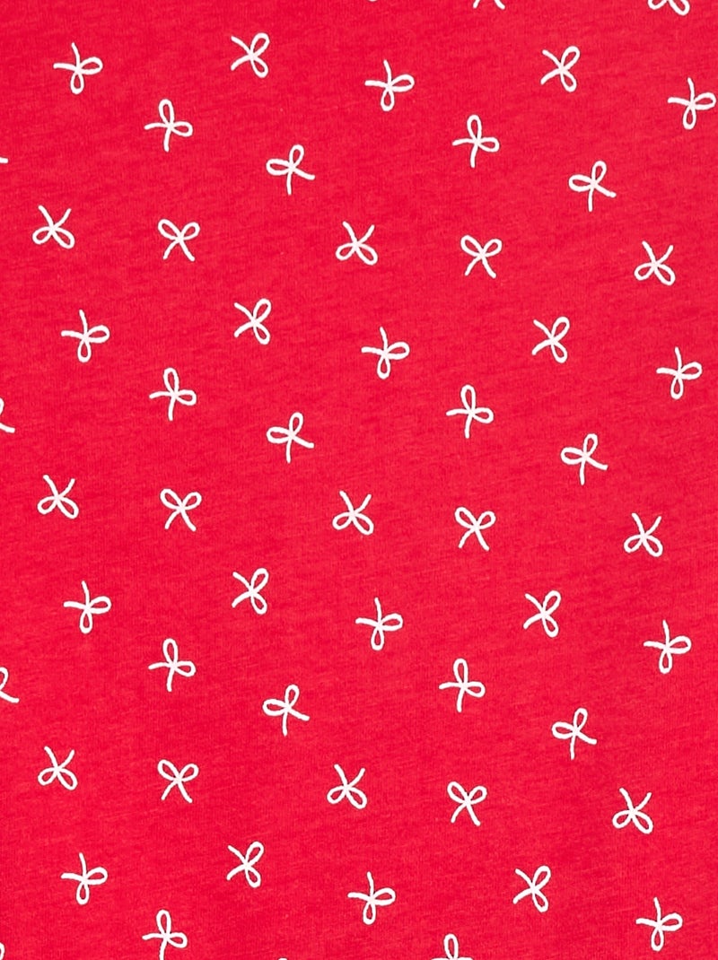 Vestido de algodón con estampado Rojo - Kiabi