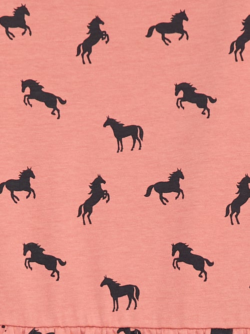 Vestido de algodón con estampado - Kiabi