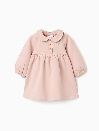 Vestido de algodón con mangas largas abullonadas