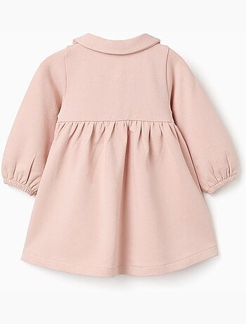 Vestido de algodón con mangas largas abullonadas