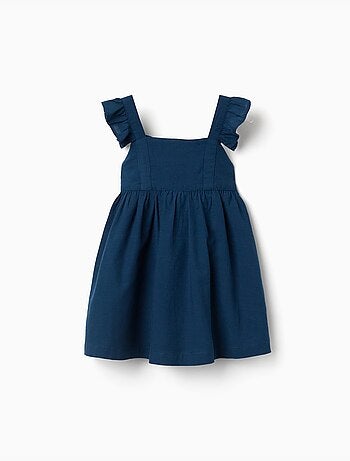 Vestido de algodón con tirantes con volantes You&Me