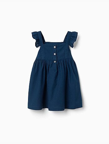 Vestido de algodón con tirantes con volantes You&Me