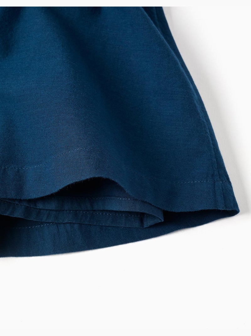 Vestido de algodón con tirantes con volantes You&Me Azul Azul - Kiabi