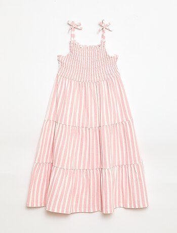 Vestido de algodón de tirantes finos con estampado