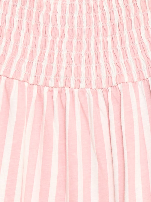 Vestido de algodón con tirantes finos y estampado - Kiabi