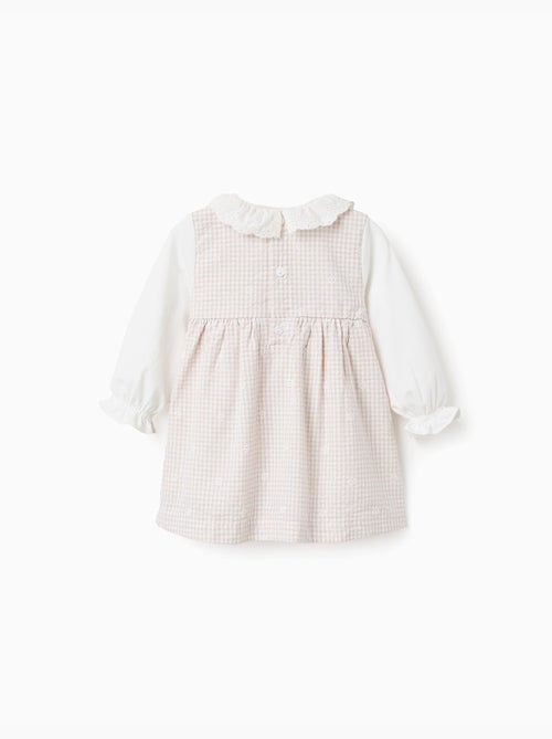 Vestido de algodón con vichy - Kiabi