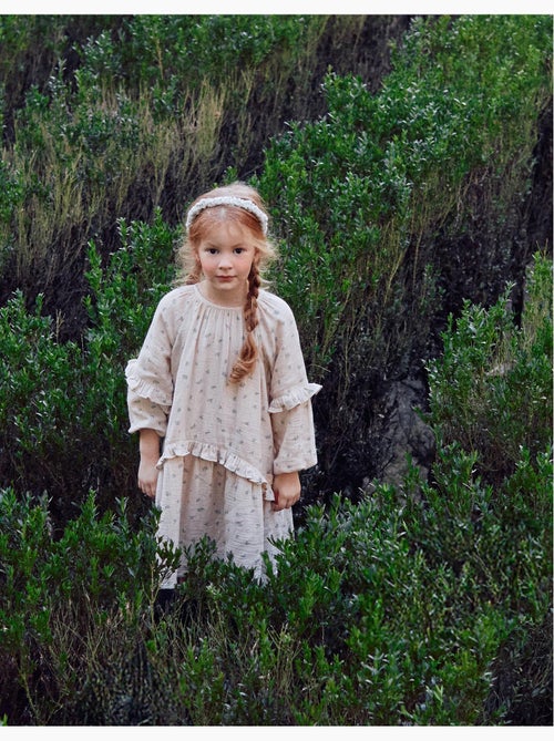 Vestido de bambula de algodón con motivo floral B&S - Kiabi