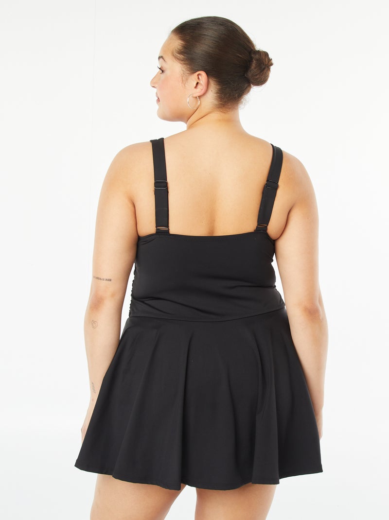 Vestido de baño con bañador integrado negro - Kiabi