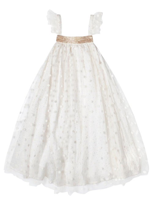 Vestido de ceremonia bohemio para niña | Tul beige, dorado | ALIZEE - Kiabi