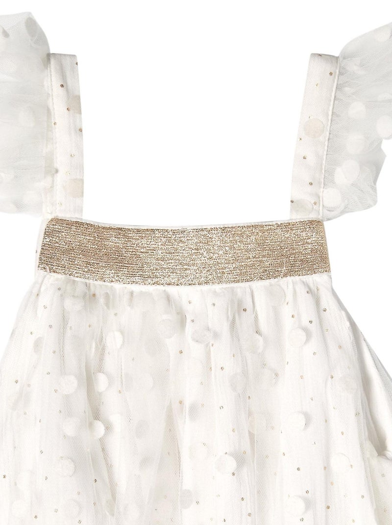 Vestido de ceremonia bohemio para niña | Tul beige, dorado | ALIZEE Blanco dorado - Kiabi
