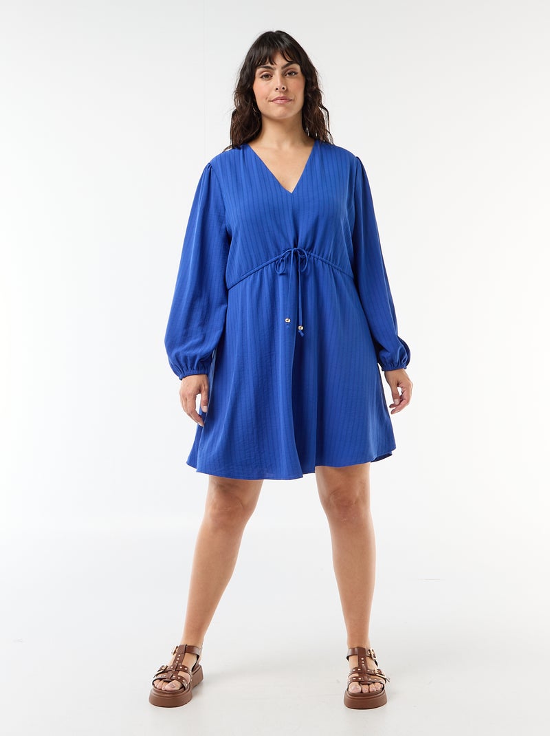 Vestido de ceremonia de manga larga Azul - Kiabi