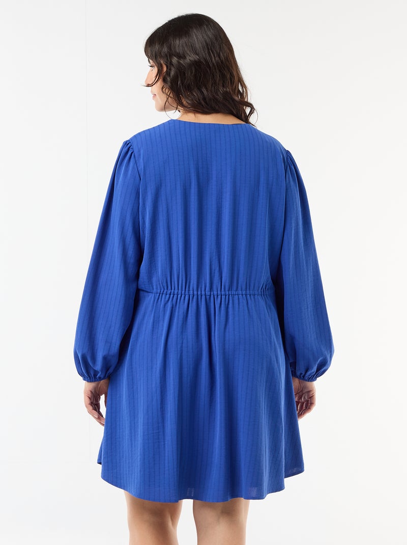 Vestido de ceremonia de manga larga Azul - Kiabi