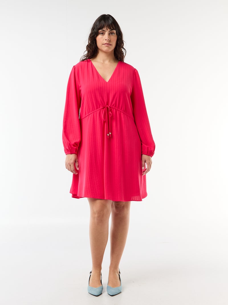 Vestido de ceremonia de manga larga Rosa - Kiabi