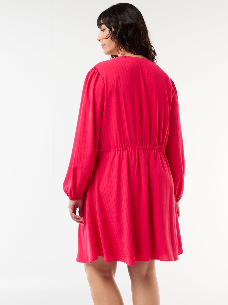 Vestido de ceremonia de manga larga Rosa - Kiabi