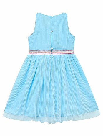 Vestido de ceremonia para niña | Tul azul cielo y lentejuelas | HEPBURN